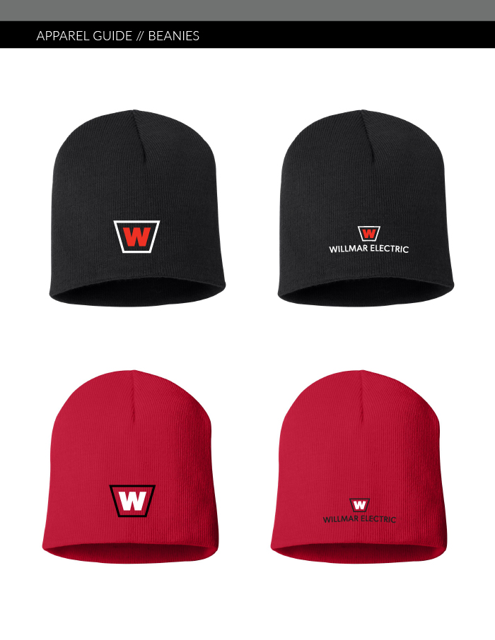 branded willmar electric apparel guide stocking caps