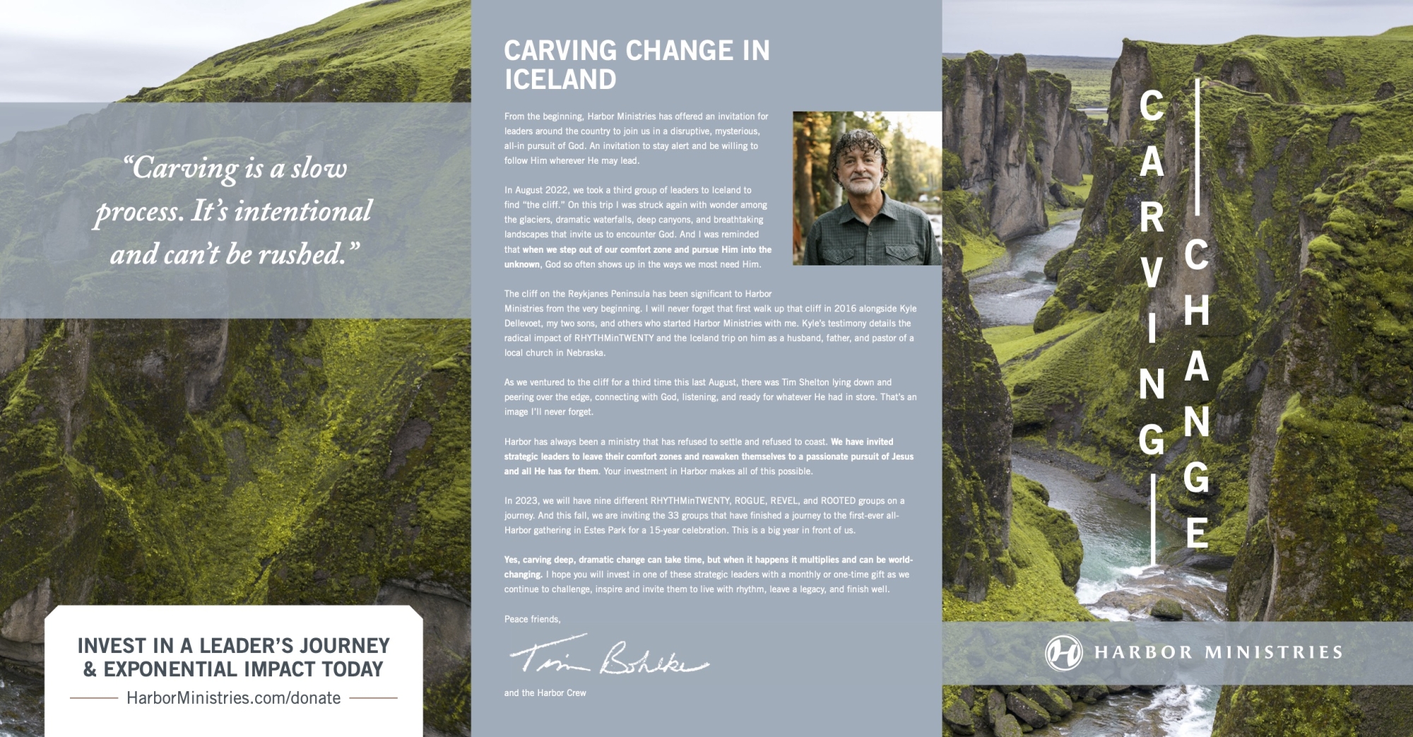 direct mail brochure - iceland, expanded front