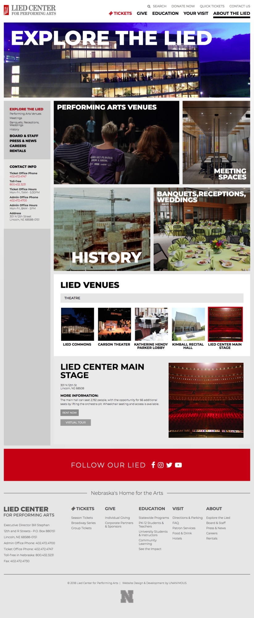 performing arts website about