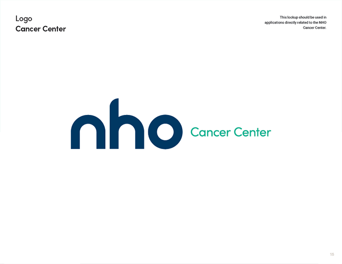 healthcare brand guide cancer center logo design 