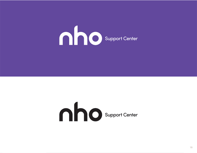 healthcare brand guide cancer support center logo alternate colors