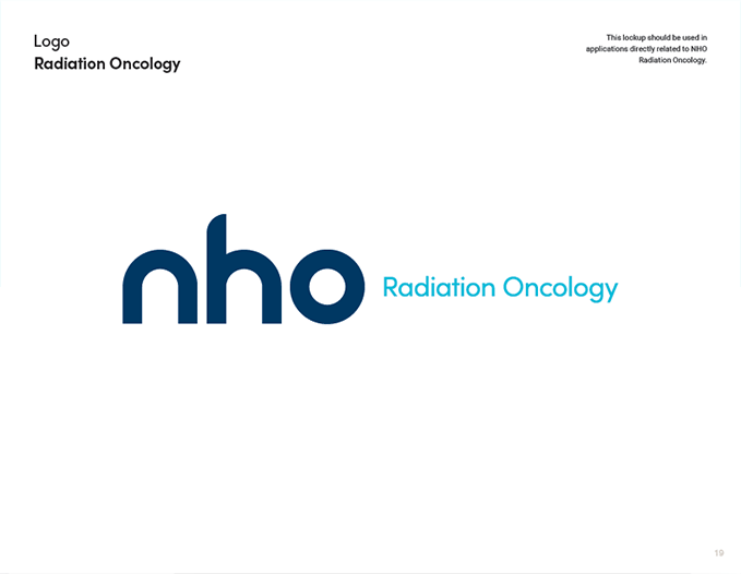 healthcare brand guide radiation oncology logo design 