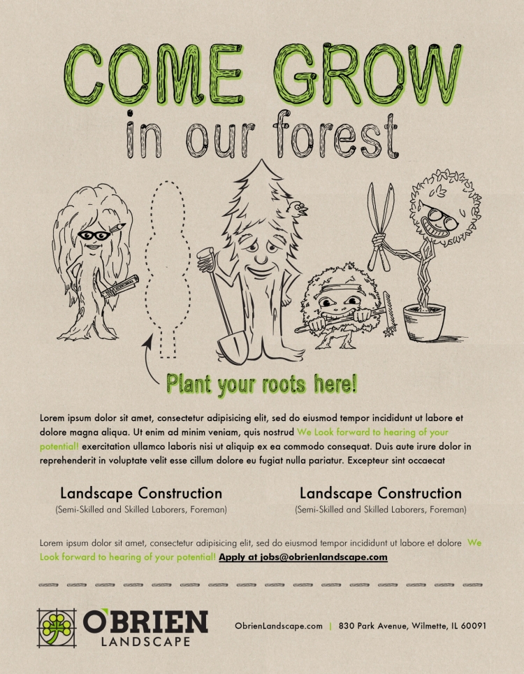 landscaping recruitment flyer