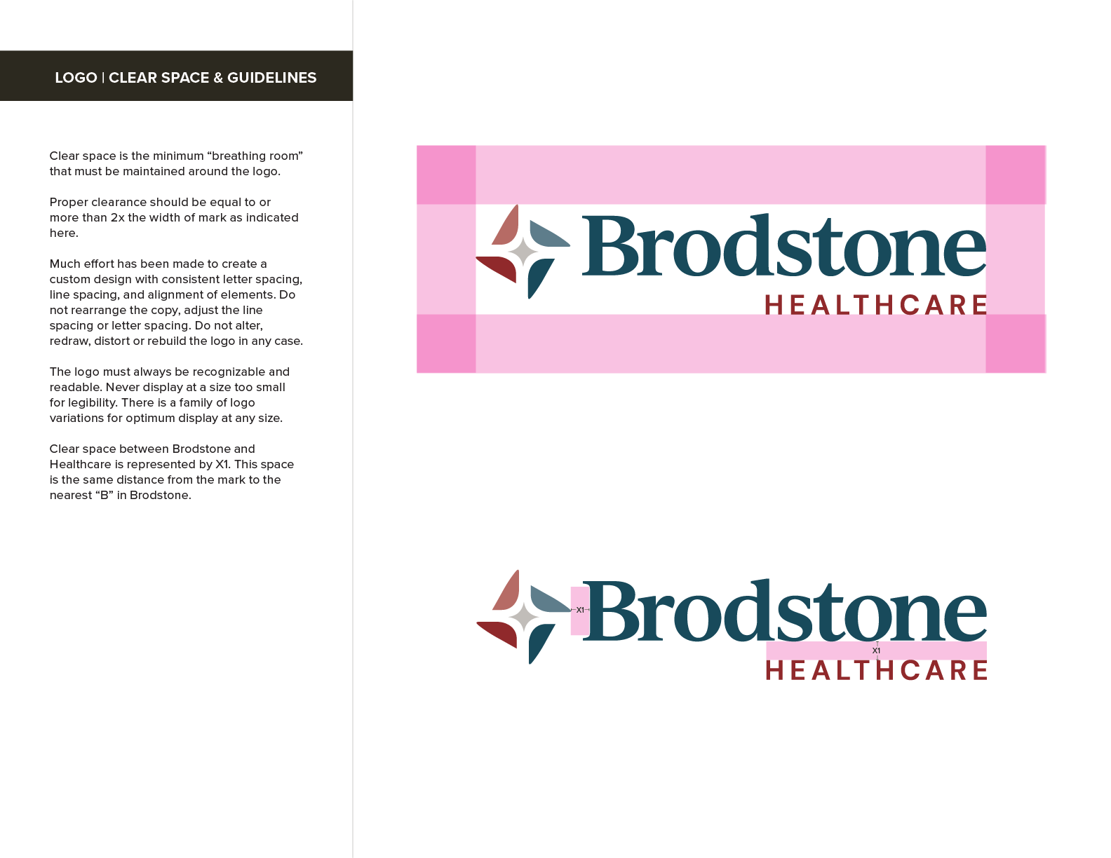 Brodstone Healthcare Brand Guide Spacing