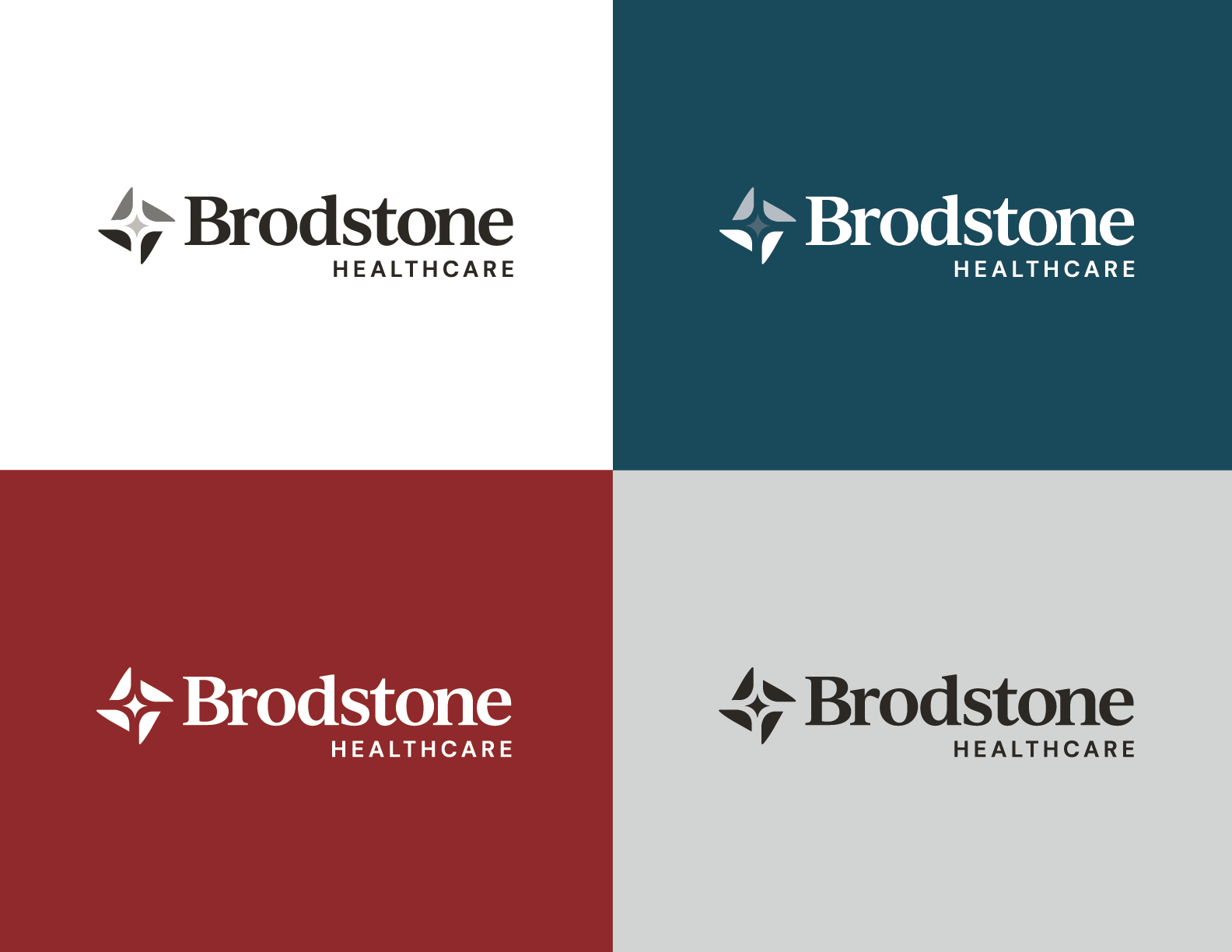 Brodstone Healthcare Brand Guide Logo Options