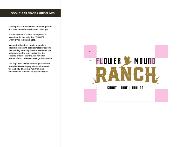 flower mound ranch brand guide logo spacing