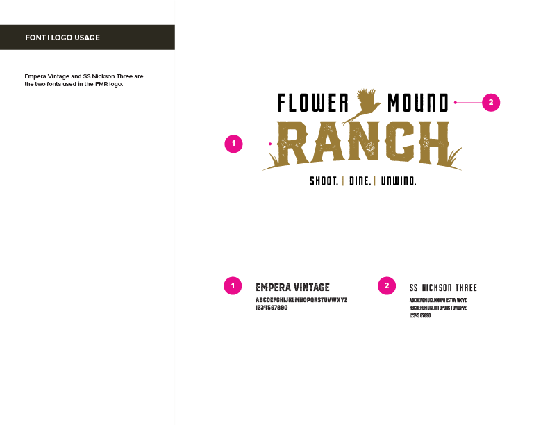 flower mound ranch brand guide logo fonts