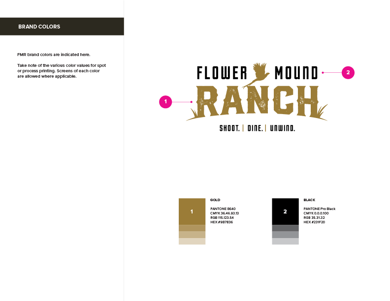 flower mound ranch brand guide colors