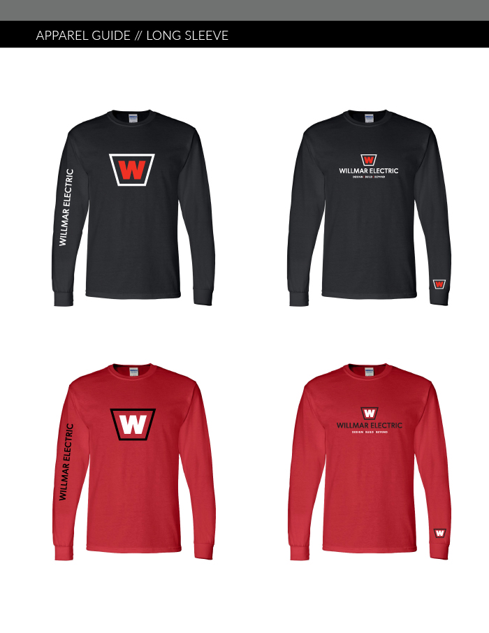 branded willmar electric apparel guide long sleeve tshirts