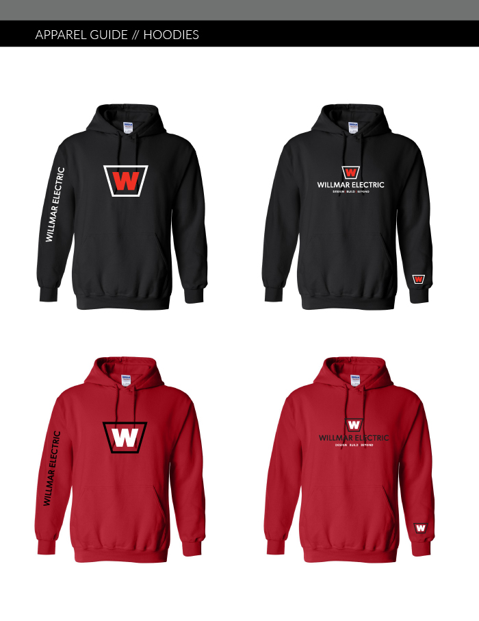 branded willmar electric apparel guide sweatshirts