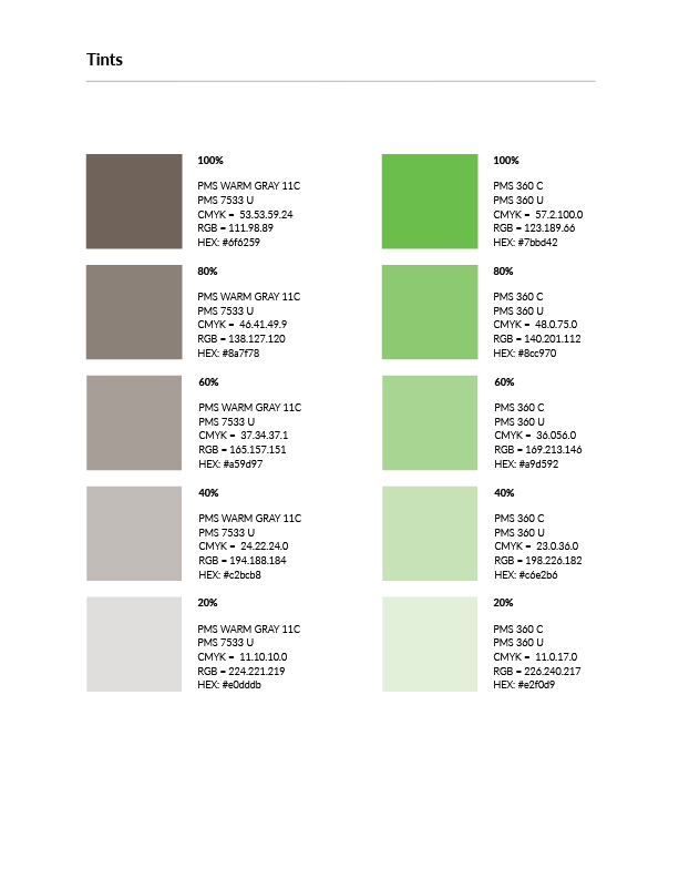 brand guide color shades