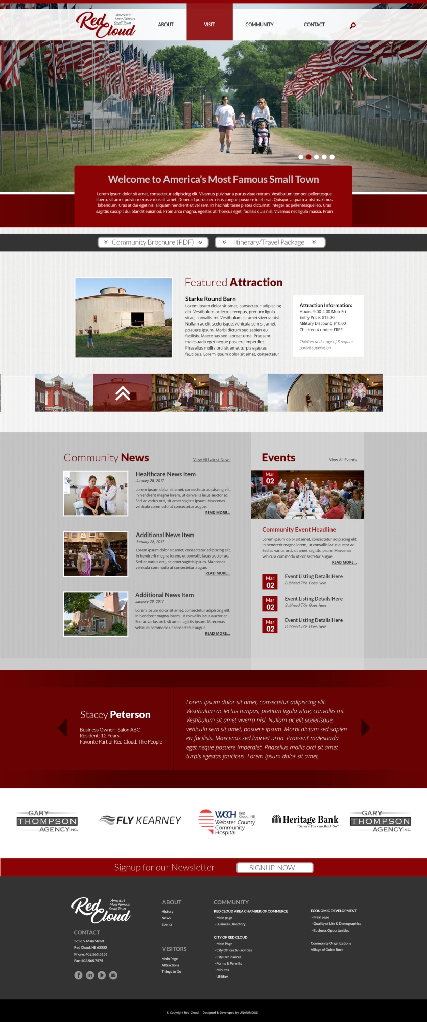red cloud community website design home