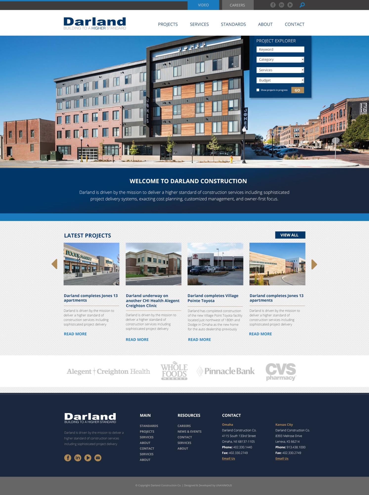construction website design home