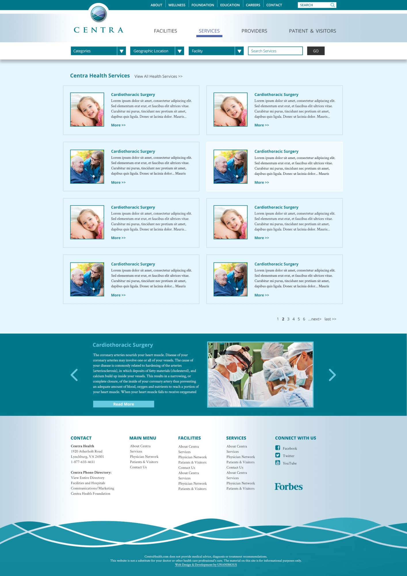 healthcare website design services