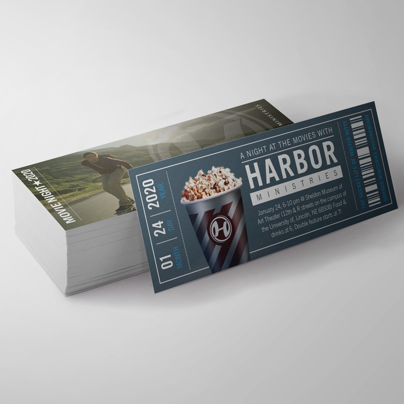 Harbor Ministries - Movie Ticket Mockup