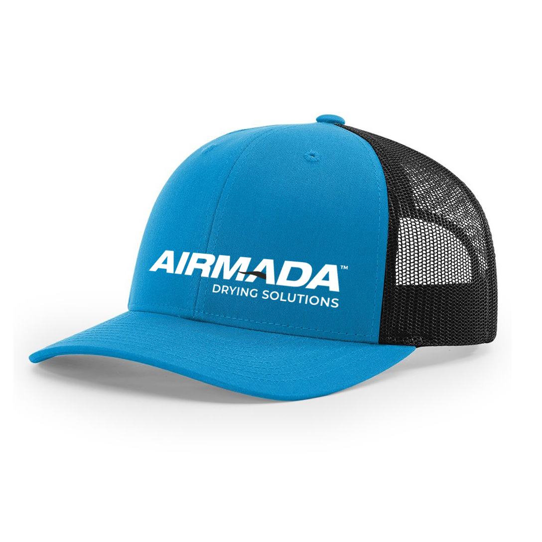 branded apparel with logo - turquoise hat