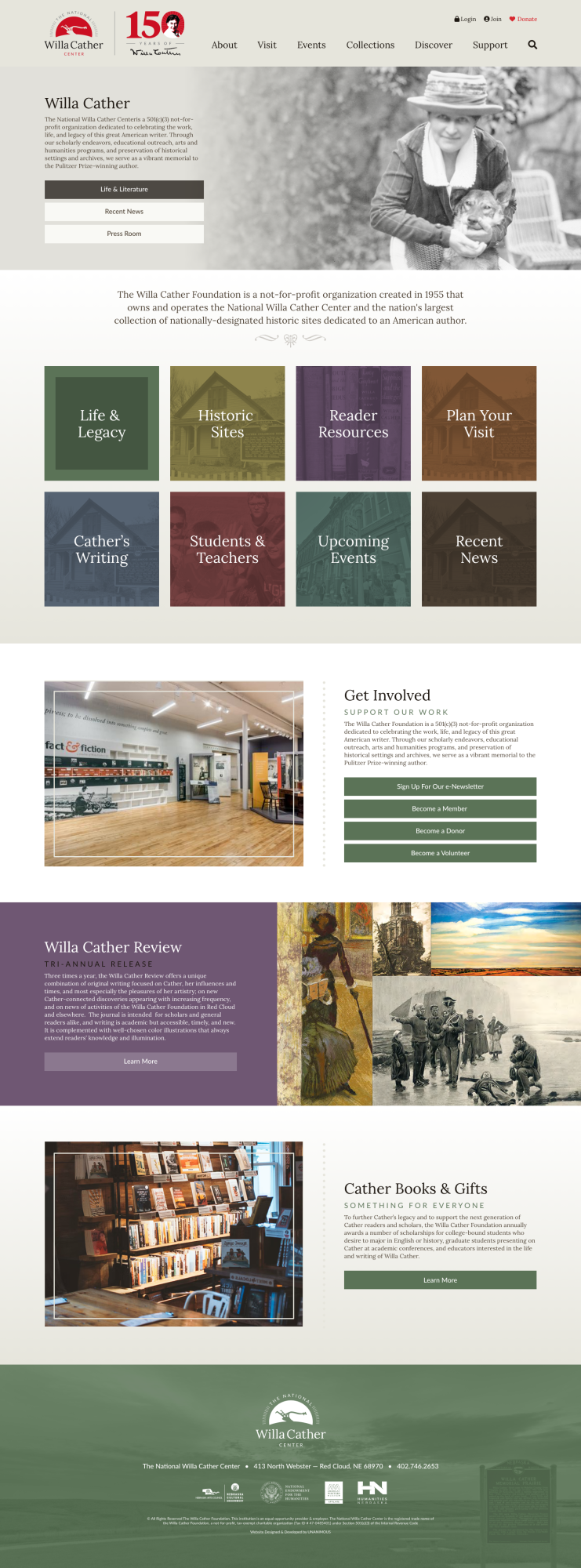 Cather web design home page