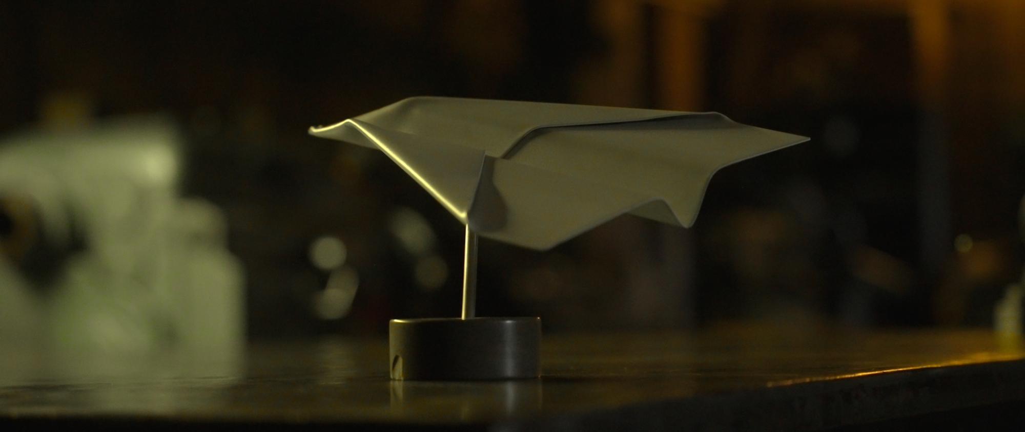 metal art sculpture paper plane mini