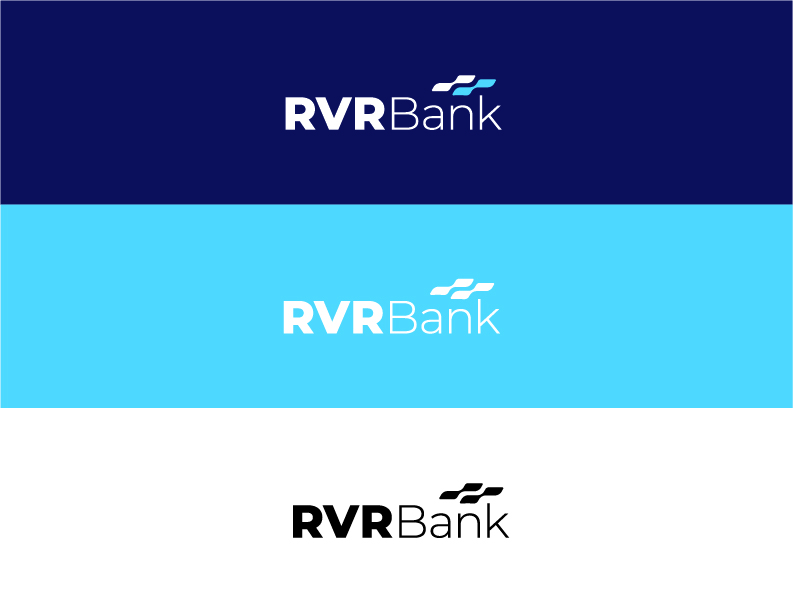 bank logo design horizontal color options