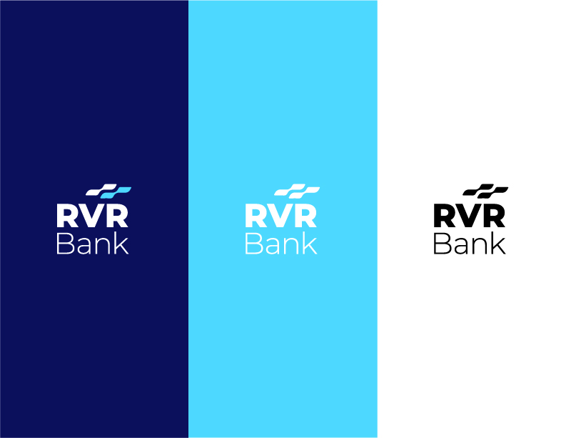 bank logo design vertical with color options