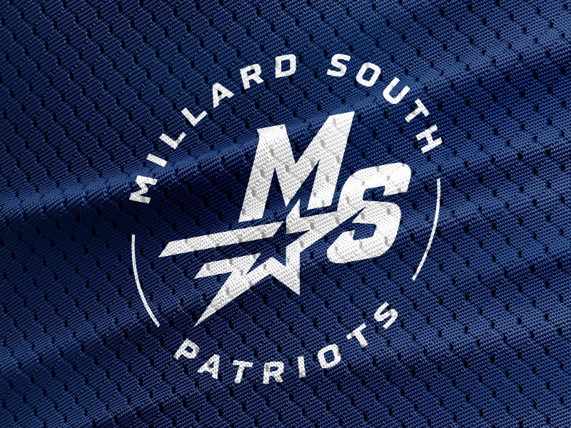 millard south high school logo on basketball jersey