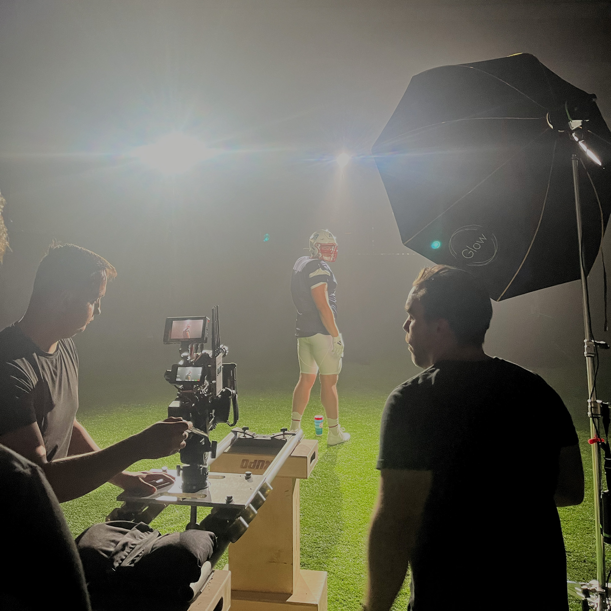 Ty Robinson on the video production set