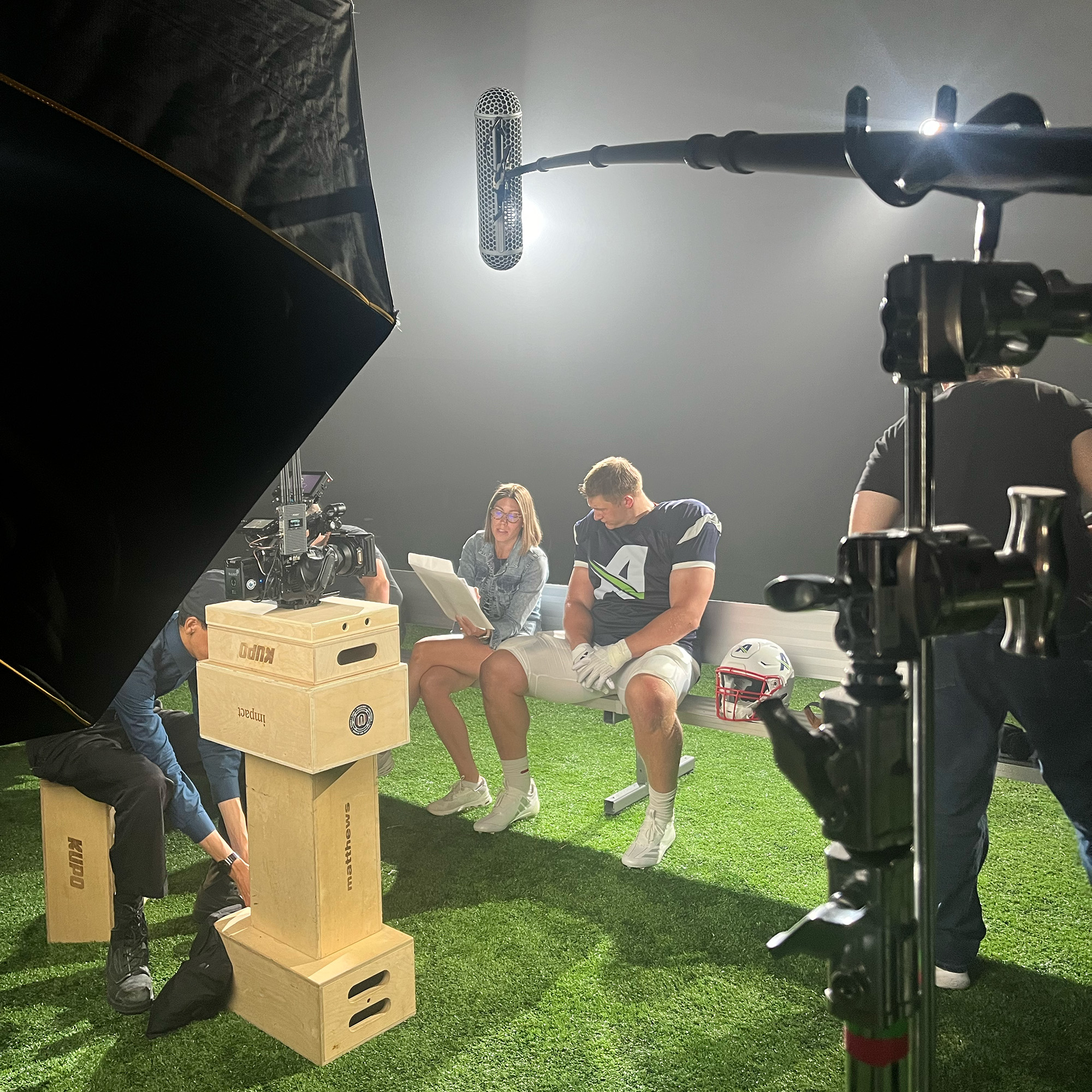 Ty Robinson on set with UNANIMOUS