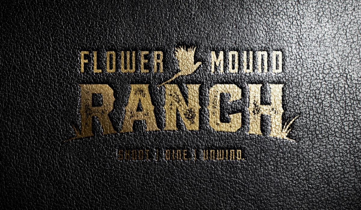 flower mound ranch brand logo on leather