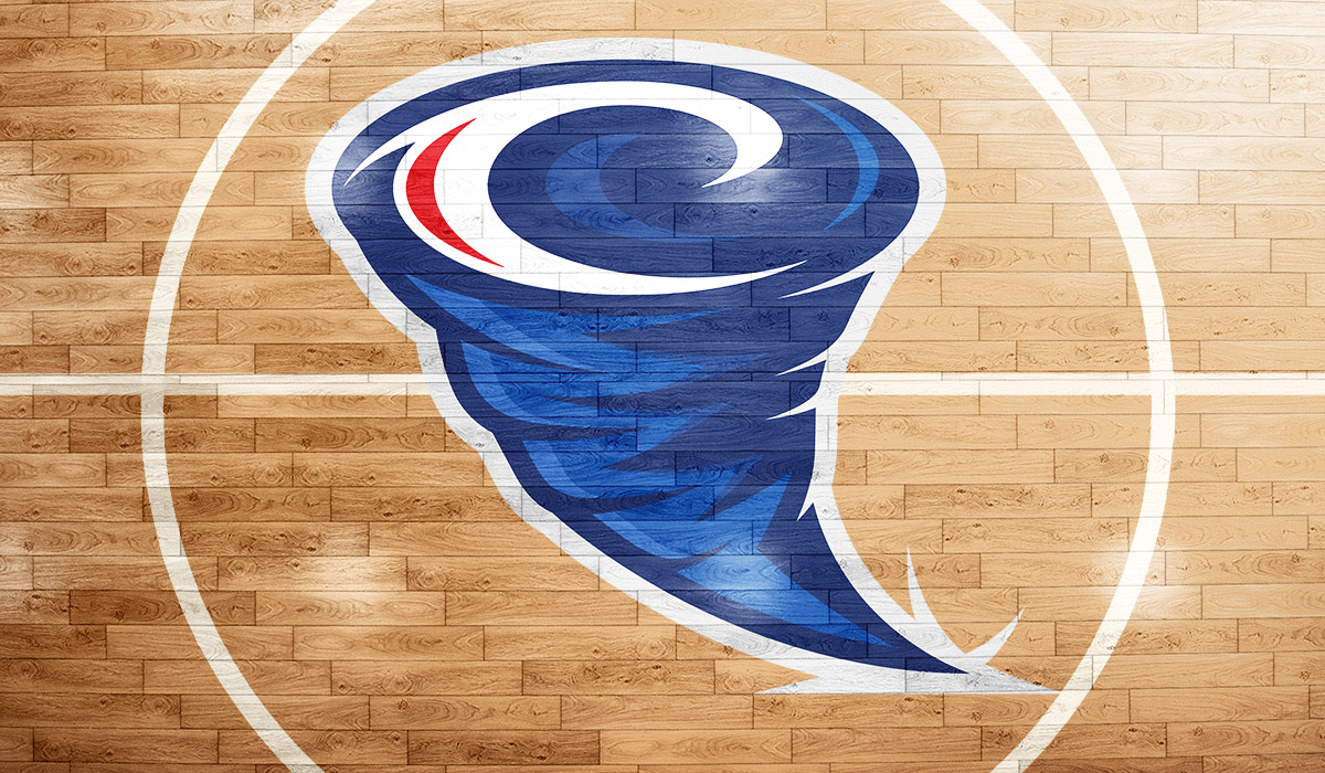 branded basketball court