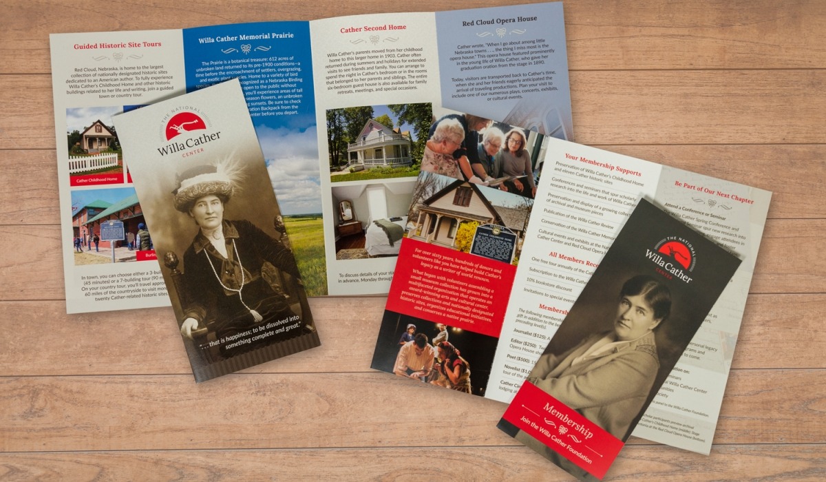 willa cather brochure design