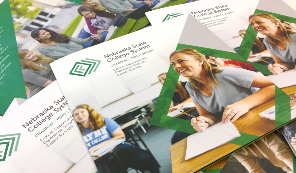 college system brochure design