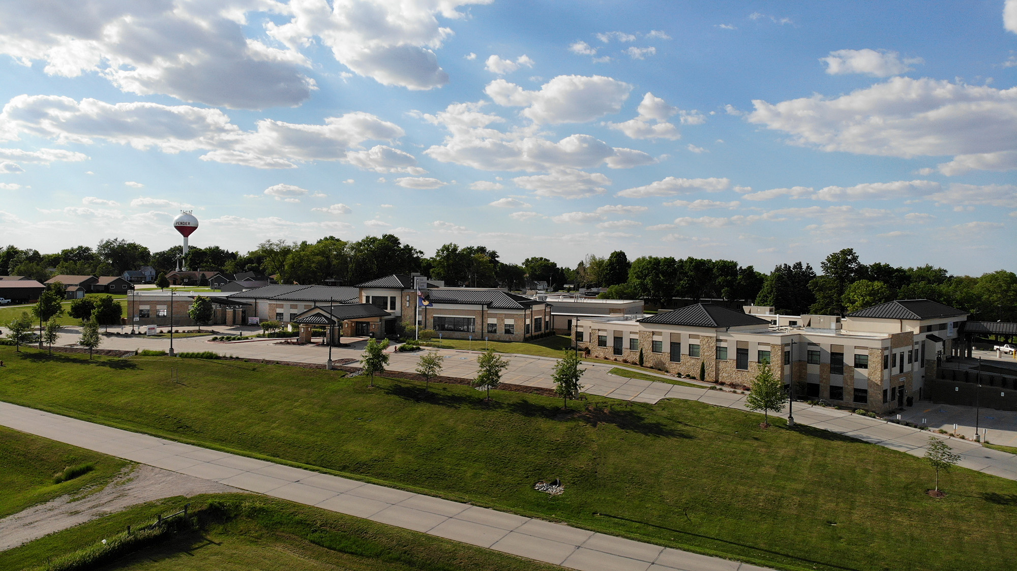 Birdseye view of Pender Community Hospital and Medical Clinic