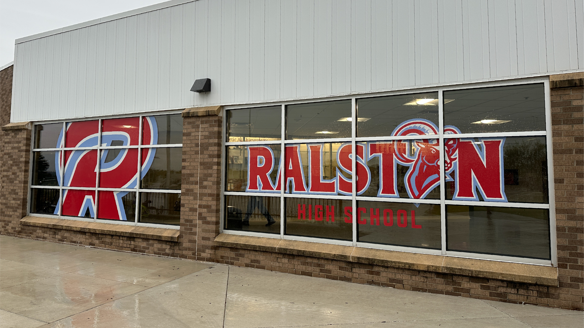 Ralston High School Entrance Windows After UNANIMOUS