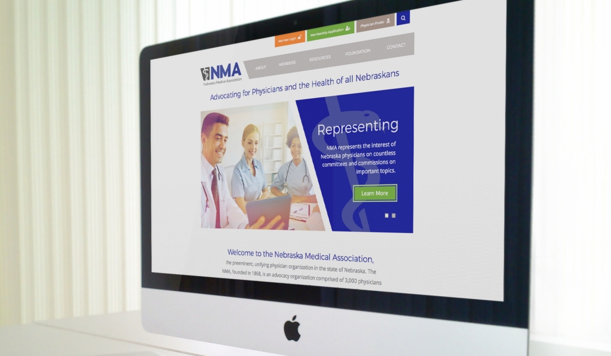 nebraska medical association healthcare website design