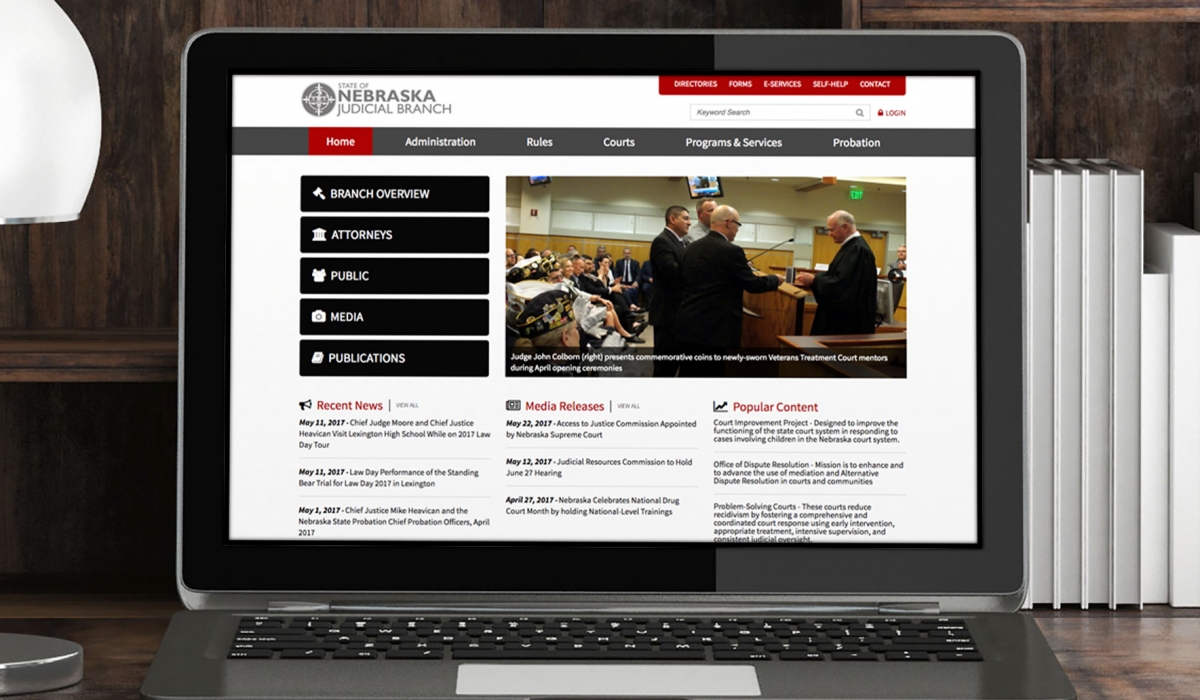 Nebraska Supreme Court website design
