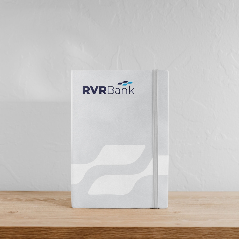 branded bank notebook logo design