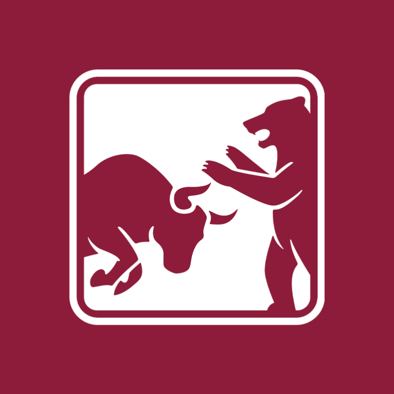 Primary reversed logo on red background