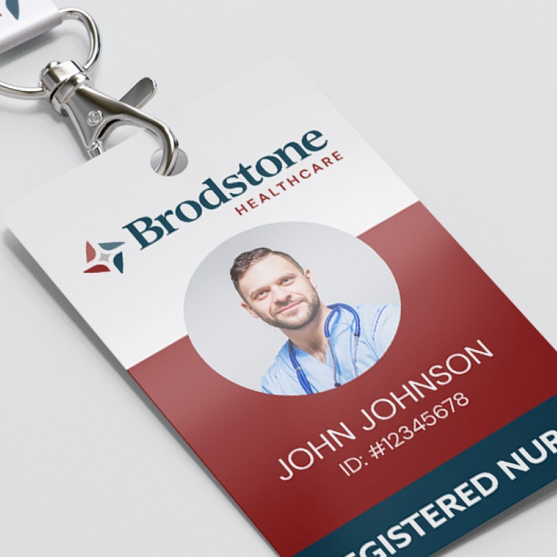 brodstone healthcare branded lanyard