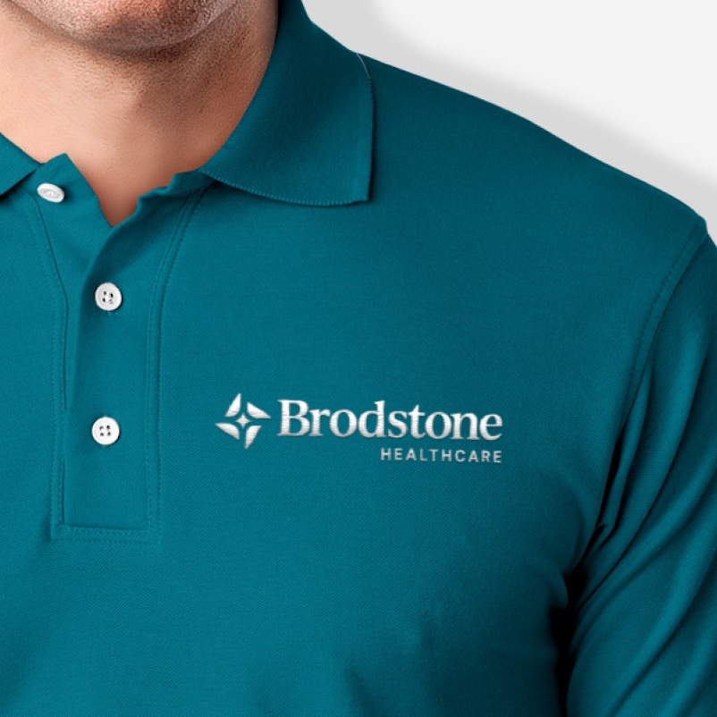 brodstone healthcare branded shirt