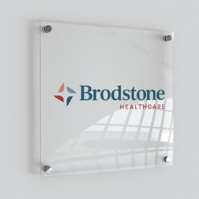 brodstone healthcare brand logo on sign