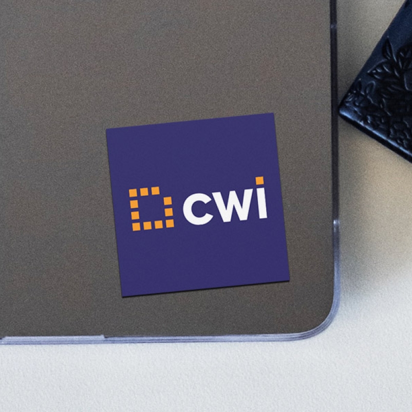 cwi logo on computer sticker