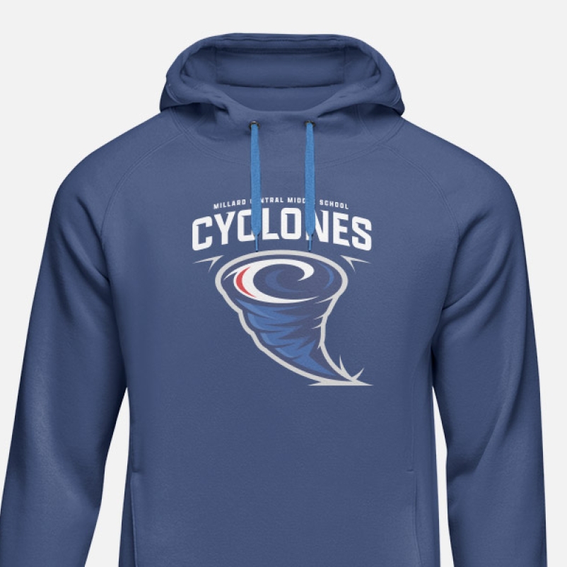 branded school athletic apparel sweatshirt