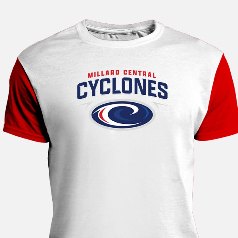 branded school athletic apparel white