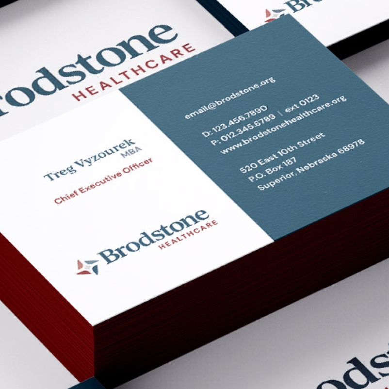 brodstone healthcare branded business card