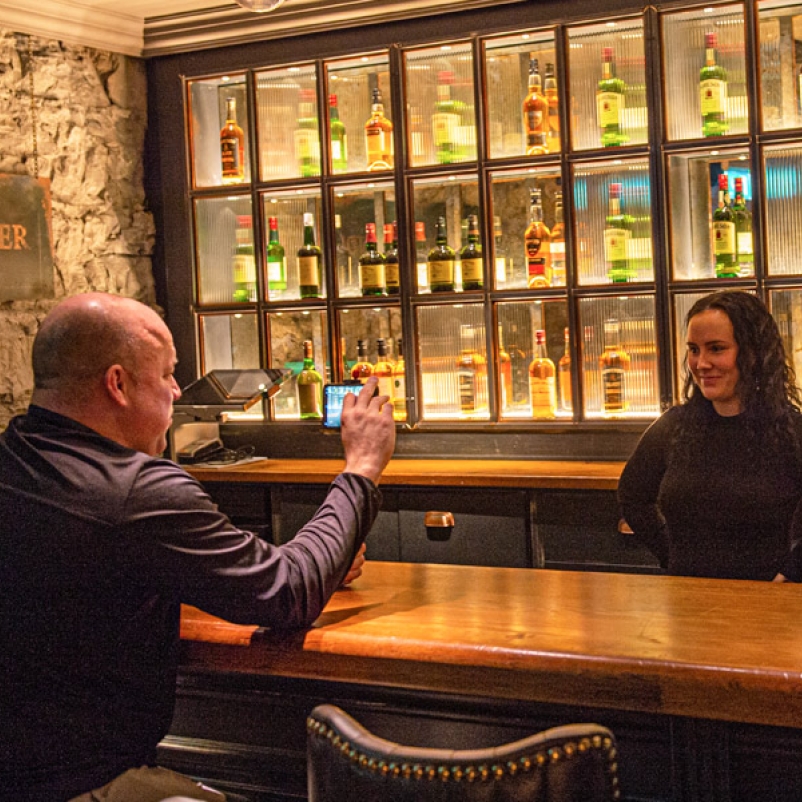 Sean Calahan at an Irish Pub