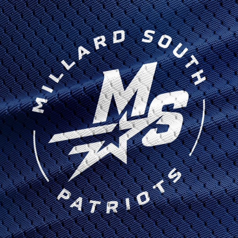 millard south high school logo on basketball jersey