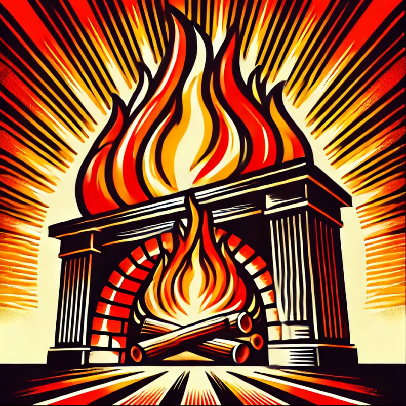 hot brands fireplace illustration
