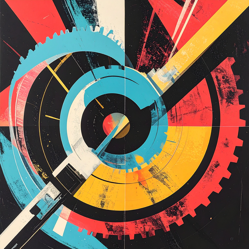 artistic illustration of gears representing a hard working marketing campaign