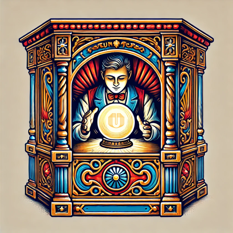 fortune teller of marketing illustration