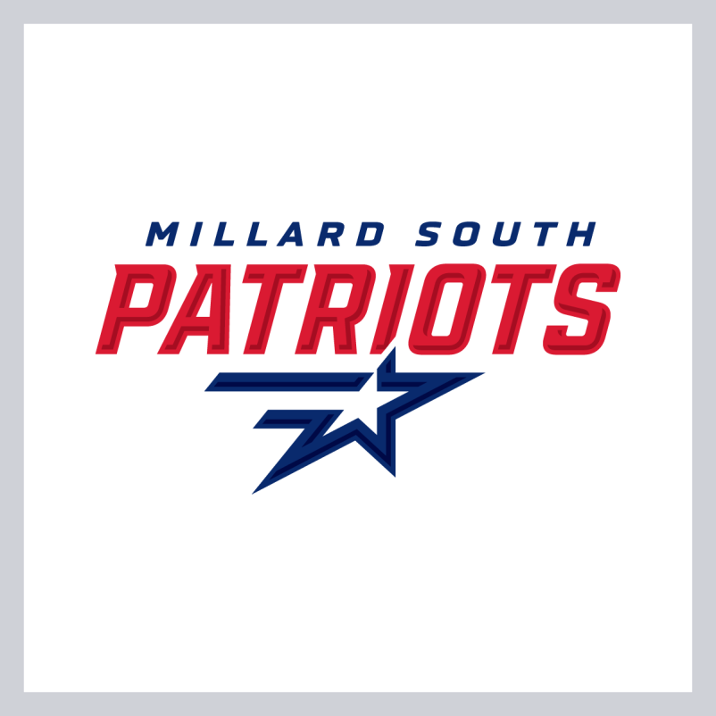 millard south patriots logo lockup